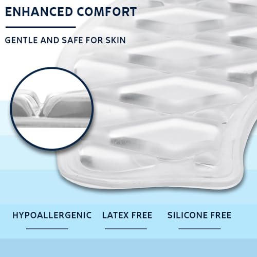 Morvat Gel Toilet Seat Cushion, Washable Padded Riser Cushion for Toilets & Commode Chair, Maximum Pain Relief Comfort & Support, Adhesive Raised Donut Pad for Elderly & Handicapped, White, Elongated - Image 3