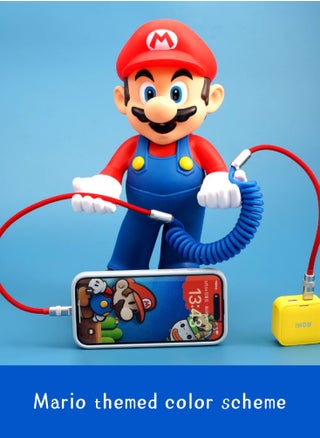 Blue + red color scheme 65cm Type-C Compatible With C 60W iPhone 15/16