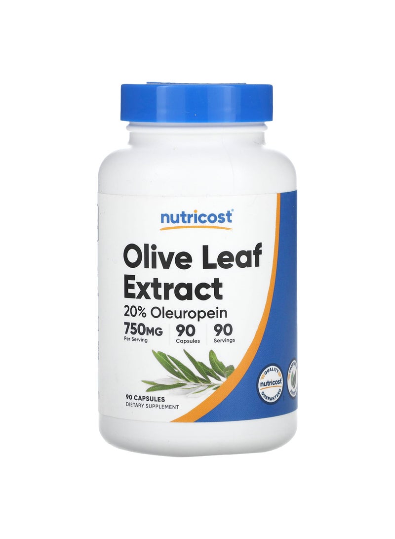 Olive Leaf Extract, 750 mg, 90 Capsules