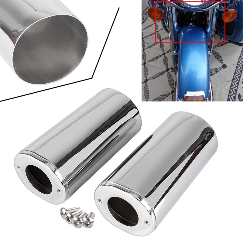 XMMT Upper Fork Slider Covers Cowbells for Harley Touring Models 1997-2013 - Image 4