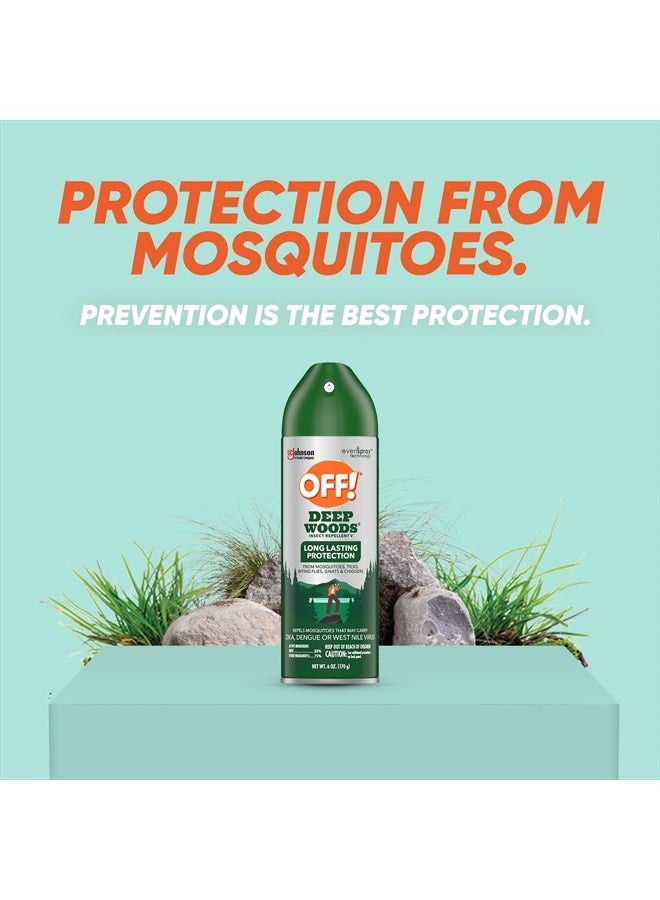 OFF! Deep Woods Insect Repellent Aerosol, Bug Spray with Long Lasting Protection from Mosquitoes, 6 oz - Image 2