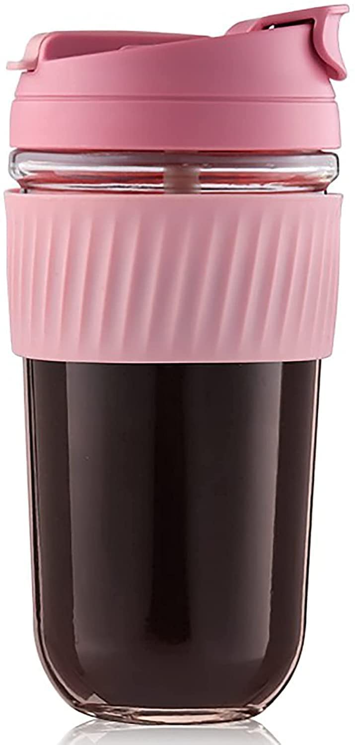 ROSEFINCH Reusable Coffee Cup Glass Coffee Travel Mug with Lid and NonSlip Sleeve Dishwasher and Microwave Safe Cup Portable Durable Drinking Tumbler BPAFree Multi Color - Image 2