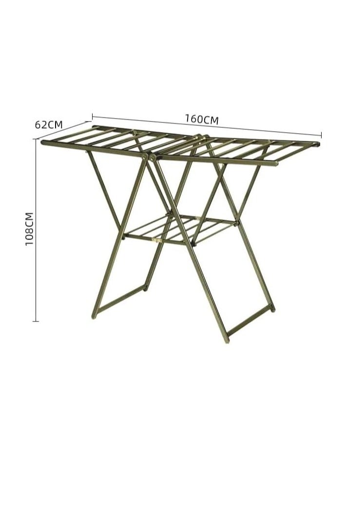 Harmony Homes Adjustable Foldable Clothes Drying Rack – Portable Aluminum Laundry Hanger for Indoor & Outdoor Use – Space-Saving Wash & Dry Stand – Grey - Image 2