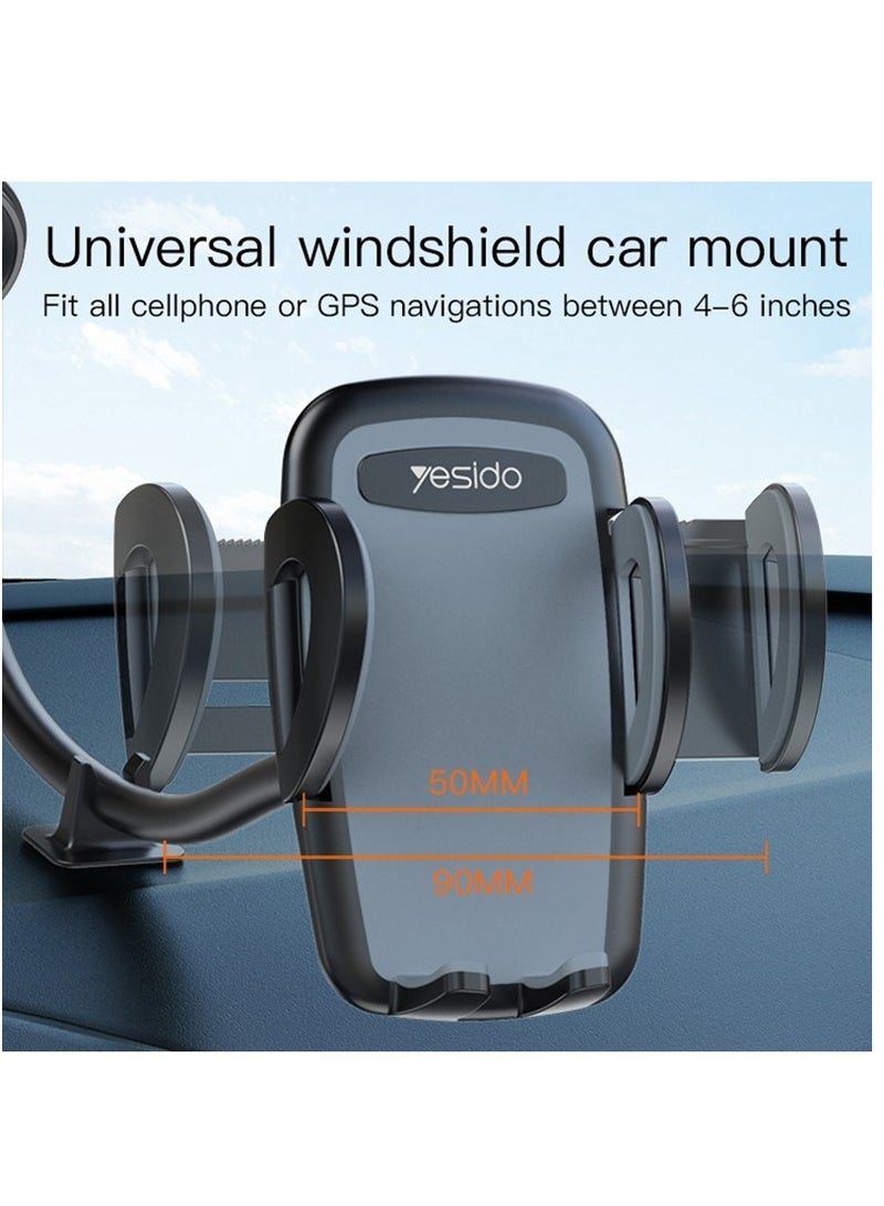 Yesido C108 360 Degree Rotation Car Windshield Suction Cup Phone Holder (Black) - Image 4