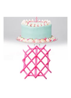 Rhombus Embossed Design Cake Mold Pink 16 x 10 1cm
