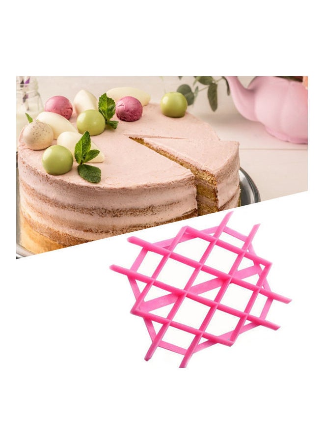 NIBEMINENT - Rhombus Embossed Design Cake Mold Pink 16 x 10 1cm - Image 1