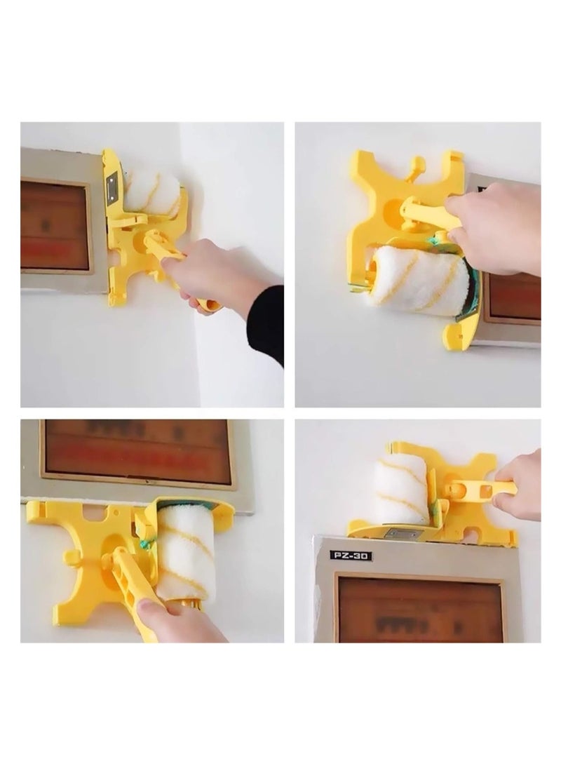 Excefore Paint Edger Roller Brush Multifunctional Hand-held Clean-Cut Paint Edger Roller Brush Portable Tool Kit,Pole Mountable Paint Edger with Roller and Brush for Home Room Wall Ceiling Painting - Image 5