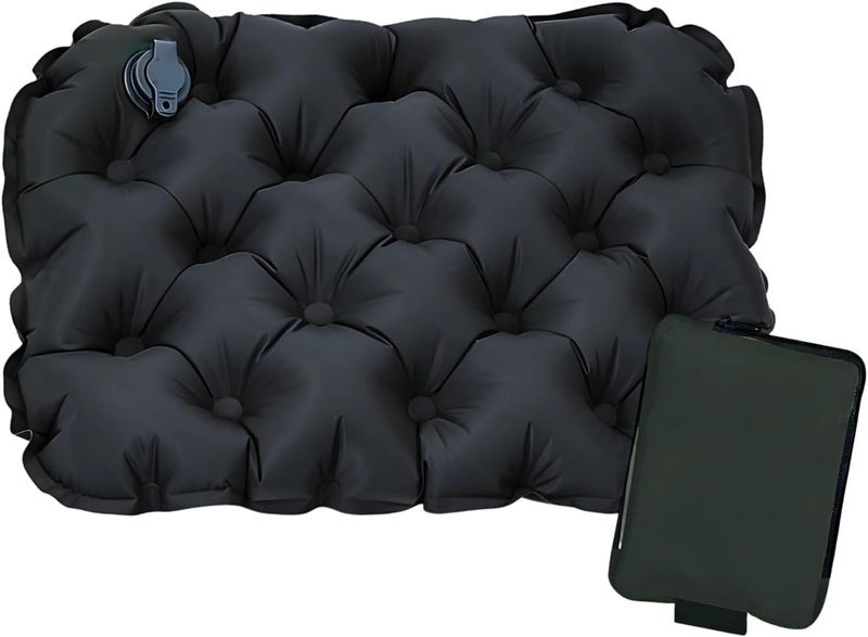 Inflatable Seat Cushion with Storage Bag, Portable and Foldable for Outdoor, Travel, Office, Lightweight Design, Easy Inflation - Image 1