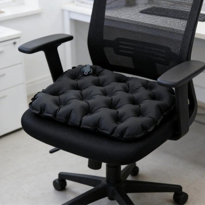 Inflatable Seat Cushion with Storage Bag, Portable and Foldable for Outdoor, Travel, Office, Lightweight Design, Easy Inflation - Image 2