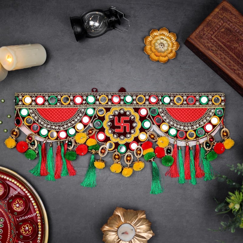 MOKKO MOKKO_ Traditional Toran for Entrance Door I Hangings for Home Decor Yellow Orange Marigold Traditional 3 Feet Toran  - Image 2