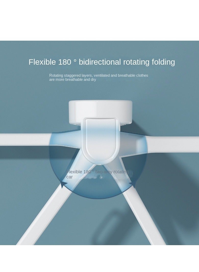 قطعة واحدة من رف تجفيف الملابس القابل للطي القابل للتعديل، مثبت على الحائط، موفر للمساحة، لا يتطلب الحفر، رف تجفيف الملابس البلاستيكي، مثالي للاستخدام في الشرفة الداخلية والحمام، الضروريات المنزلية - Image 4