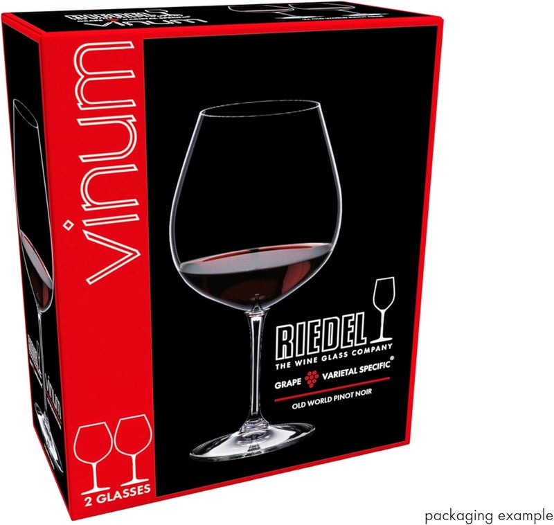 Riedel VINUM Pinot Noir Glass Set of 2 - Clear Crystal Wine Glasses - Image 5
