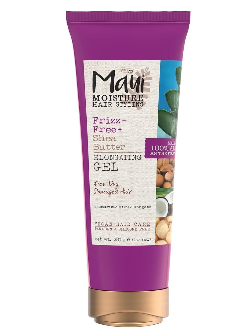 MAUI MOISTURE Frizz Free + Shea Butter Elongating Gel For Dry, Damaged Hair 283g  - Image 1