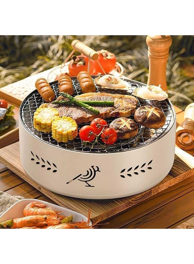 Round Charcoal Grill for Meat, Chicken, Shrimp, Vegetables - Image 5