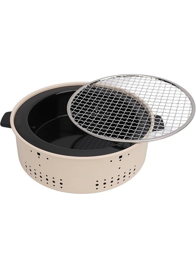Round Charcoal Grill for Meat, Chicken, Shrimp, Vegetables - Image 4