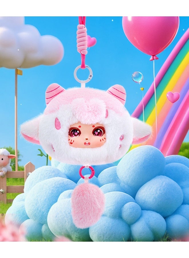 Dreamer Bag Pendant, Dreamer Series Vinyl Plush Toy, Soft Hair, Setachable Tail and Hanging Rope — Sheep - Image 2