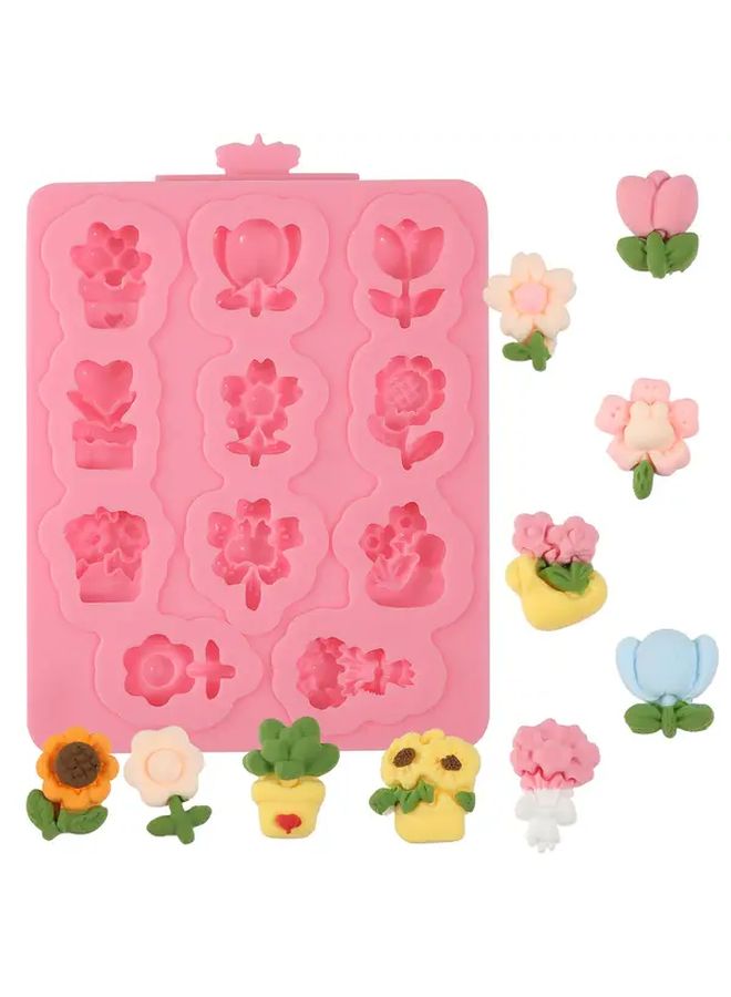 Model Y190 Silicone Flower Mold For Chocolate Fondant Cakes Cookies Ice Cream Baking - Image 1