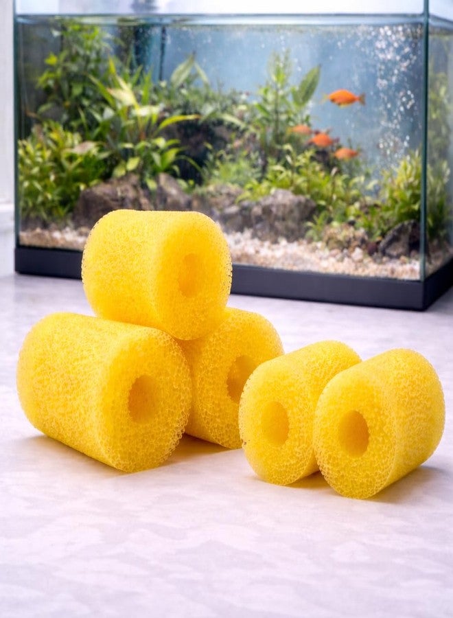 VAYINATO® 5 Pcs Aquarium Filter Spare Yellow Sponge (7×6×7 cm) | High Density Pre-Filter Foam | Reusable & Safe for Freshwater & Saltwater Tanks - Image 1