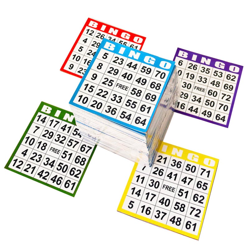SEETOOOGAMES Bingo Paper Game Cards - 1 on Card - 1000 Sheets (200 Books of 5 Sheets) - Image 1