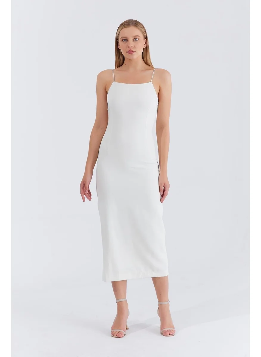 Tena White Midi Dress
