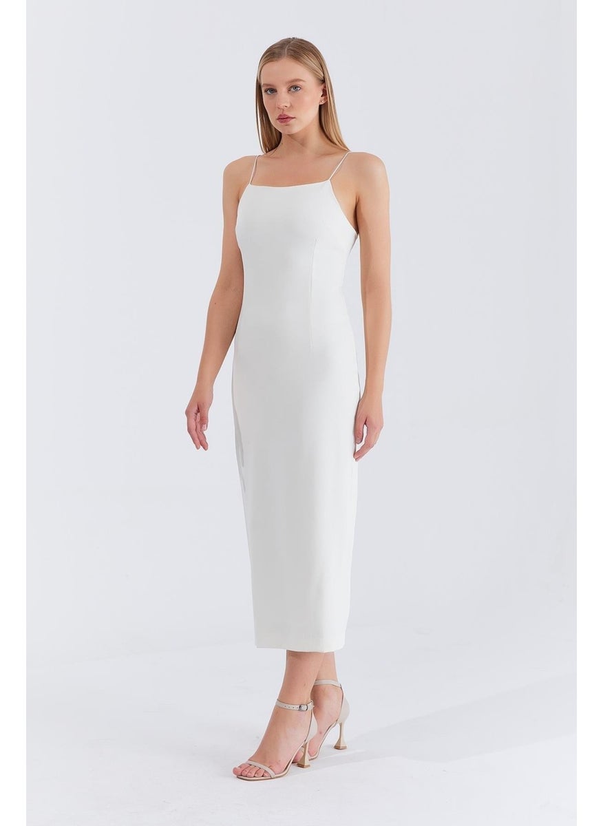 Tena Women's Ecru Strappy Long Dress  - Image 3
