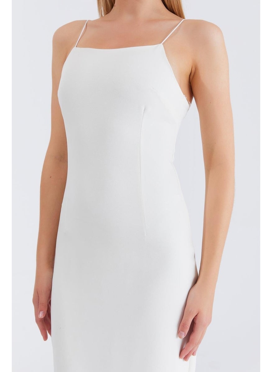 Tena Women's Ecru Strappy Long Dress  - Image 4
