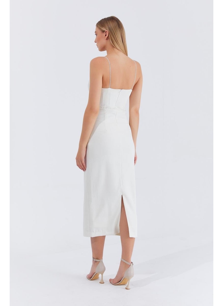Tena Women's Ecru Strappy Long Dress  - Image 5