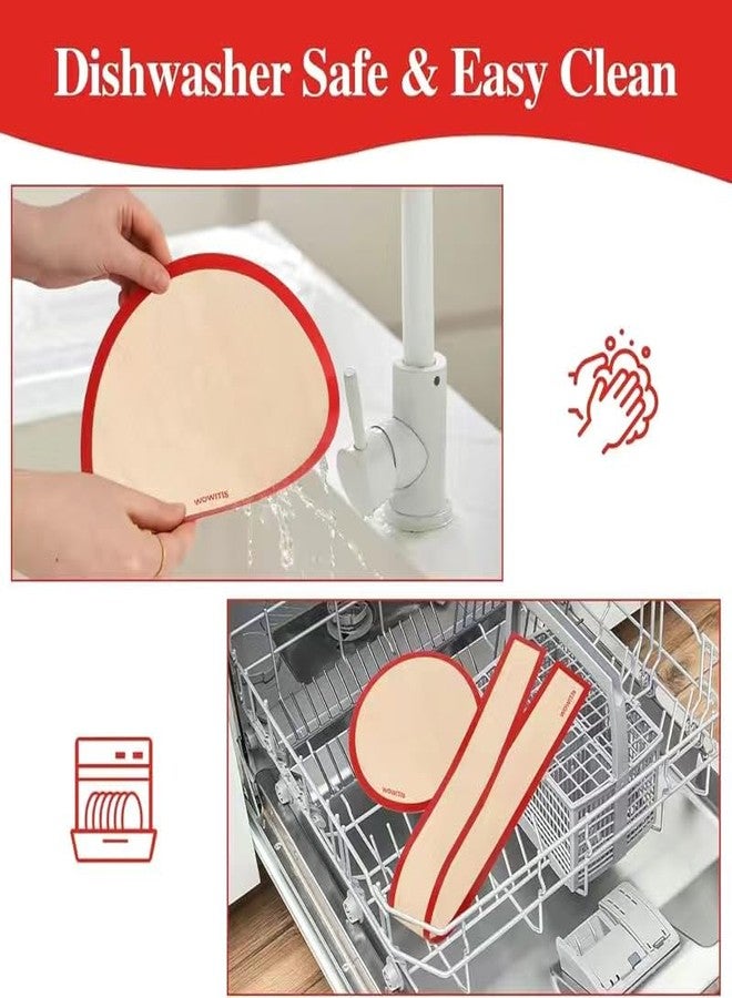 WOWITIS 2 Packs Silicone Baking Mat for Springform Pan 9",Reusable Baking Mat Prevent Cake from Sticking to Bottom & Side,Food Safe Non-Stick Silicone Mat for Baking Easy Clean Oven Baking Sheet for Cake Pan - Image 5