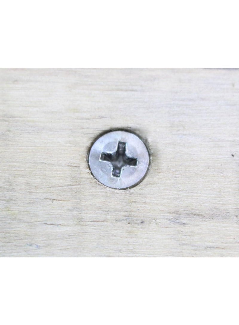 50 قطعة مسامير ملولبه TYPE AB رأس مسطح ( غاطس ) وذلك ليتساوى راس المسمار مع سطح الماده عند تثبيته بإحكام مما يوفر مظهرًا أنظف وأكثر سلاسة و لا يصبح الراس بارز المسمار يحتاج مفك على شكل صليب (+) فيليبس و لا يحتاج الى ثقب سابق حيث ان لولب المسمار دقيق و مناسب للاستخدام لقطع البلاستيك و الاكريليك و المعادن الرقيقة مصنوع من الفولاذ المقاوم للصداء و مطلي بالنيكل ليوفر مقاومة للتآكل و مقاومة ضد الصداء ويمنح المسمار مظهرًا لامعًا وجذابًا لذلك يستخدم في البيئات الخارجية او الرطبة بآمان يستخدم المسمار للتجميع انواع الاثاث من خشب او الاكريليك او بلاستيك او الصفائح المعدنية متين و قوي قطر المسمار #6 و مقاس قطر الراس 8 ملم و الطول 9 ملم - Image 4