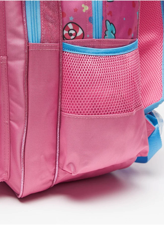 Disney Minnie Mouse Print Backpack with Adjustable Shoulder Straps - 46x34x23 cms