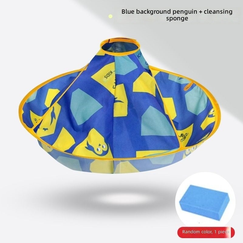Hair Cutting Cape for Kids & Adults - Non-Stick Hair Salon Cape with Cleaning Sponge