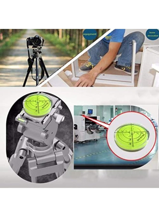 Excefore Round Spirit Levels, 2.4 Inch 60mm High Precision Aluminium Bullseye Spirit Levels - Accurate Bubble Level for RV, Motorhome, Camping, Trailer, Construction, CNC Machines - Image 2