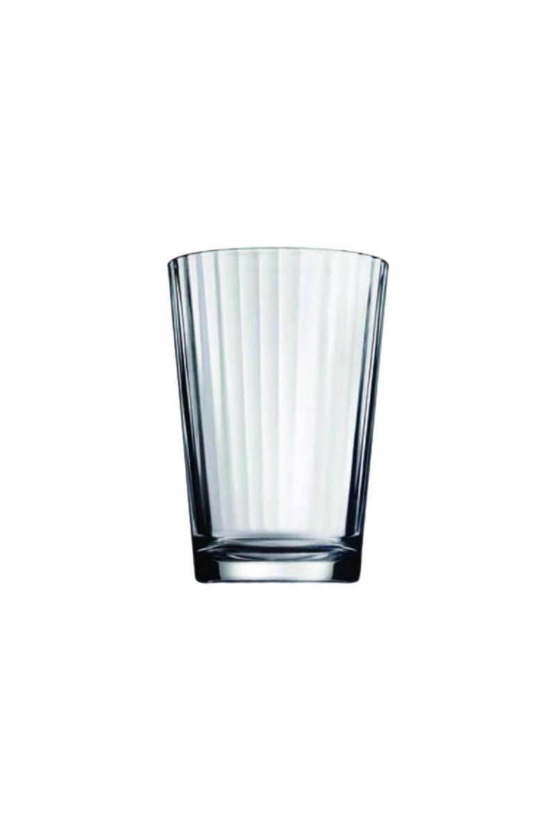 باشاباشي طقم كاسات مياه زجاجية – موديل Linea – سعة 250 مل – بتصميم مخطط – 6 قطع
