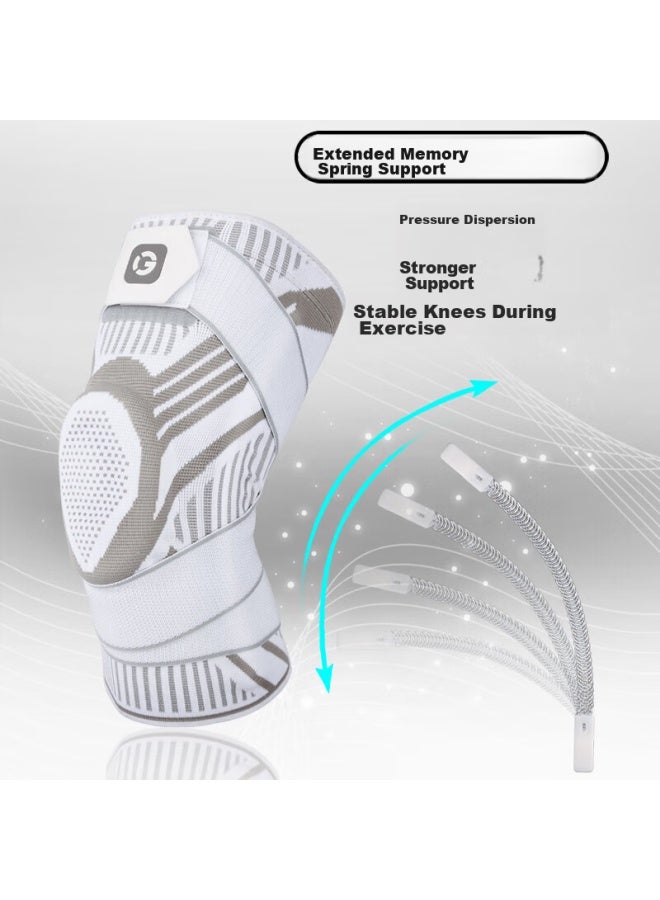Gingpai Sport Sports Knee Brace, Professional Basketball Running Knee Protector, Meniscus Injury Protection Sleeve, Strap, Joint Support, Large Size, Hiking, For Men - Image 3
