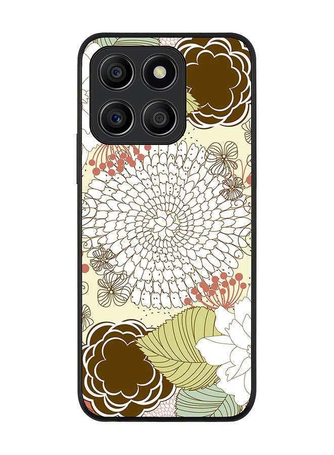 Stylizedd Rugged Black Edge Case for Honor X8b, Slim fit Soft Case Flexible Rubber Edges Anti Drop TPU Gel Thin Cover -  Blooming Flower - Image 1