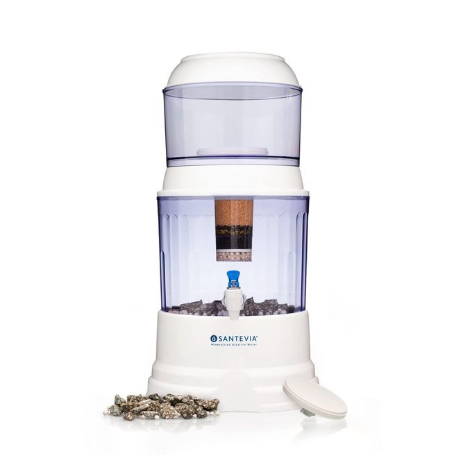 Santevia Gravity Water System Filter | At Home Water Filter That Makes Water Alkaline And Adds Minerals | Chlorine And Fluoride Filter (Countertop Model) - Image 4