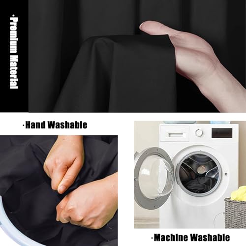 BEIYANG Black 10 x 20 Ft Large Photography Backdrop Screen, Black Non-Reflective Fabric Wrinkle Resistance Photo Background for Photoshoot, Zoom Meeting, Game Live Steaming - Image 4