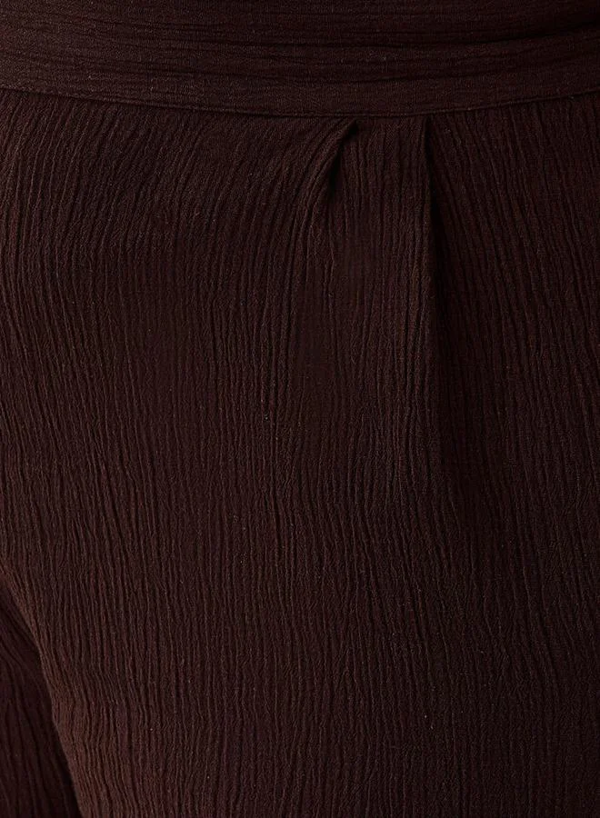 Ulla Popken Ulla Popken Textured Wide Leg Pants