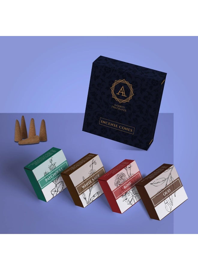 Aakriti Gallery Masala Incense Cones Natural For Meditation, Aromatherapy And Yoga - 80 Pcs (Set 3)  - Image 1