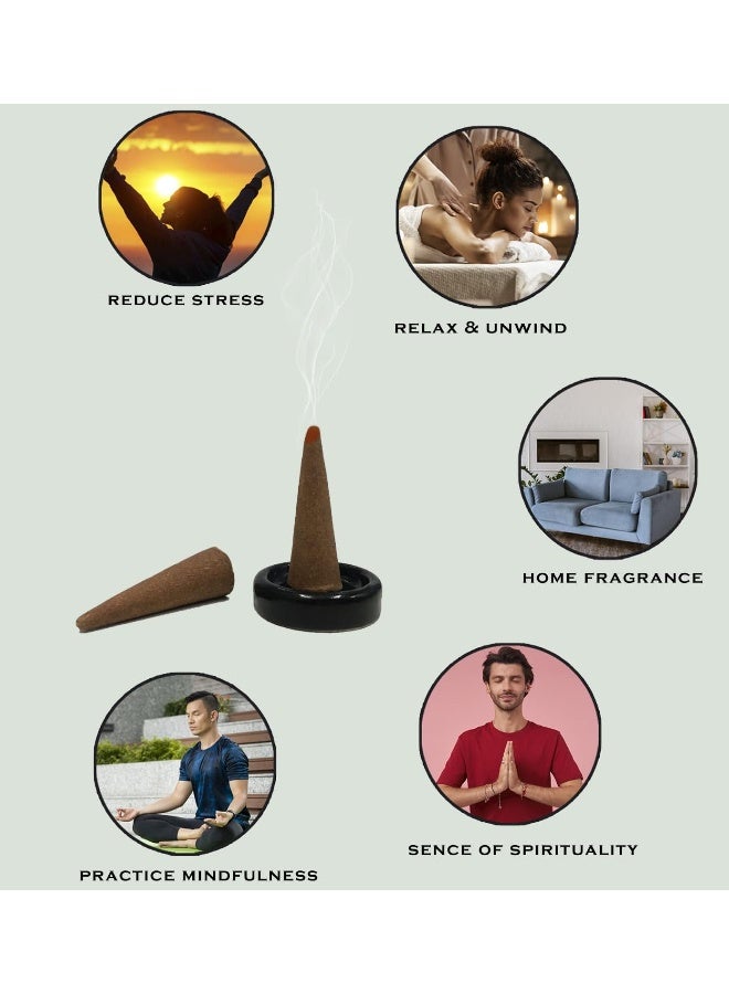 Aakriti Gallery Masala Incense Cones Natural For Meditation, Aromatherapy And Yoga - 80 Pcs (Set 3)  - Image 3
