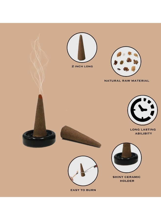 Aakriti Gallery Masala Incense Cones Natural For Meditation, Aromatherapy And Yoga - 80 Pcs (Set 3)  - Image 4