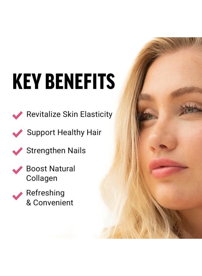 Force Factor Collagen Boosting Superfoods with Biotin, Hyaluronic Acid, Bamboo, and Hair, Skin, and Nails Vitamins, Nail Strengthener and Skin Supplement, Tropical Fruit Flavor, 20 Stick Packs  - Image 2