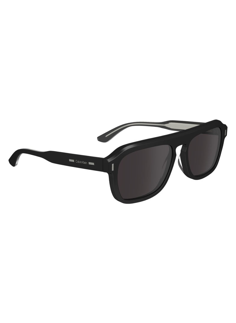 CALVIN KLEIN FULL RIM ACETATE MODIFIED RECTANGLE CALVIN KLEIN SUN CK24504S  5617 (001) BLACK  - Image 3