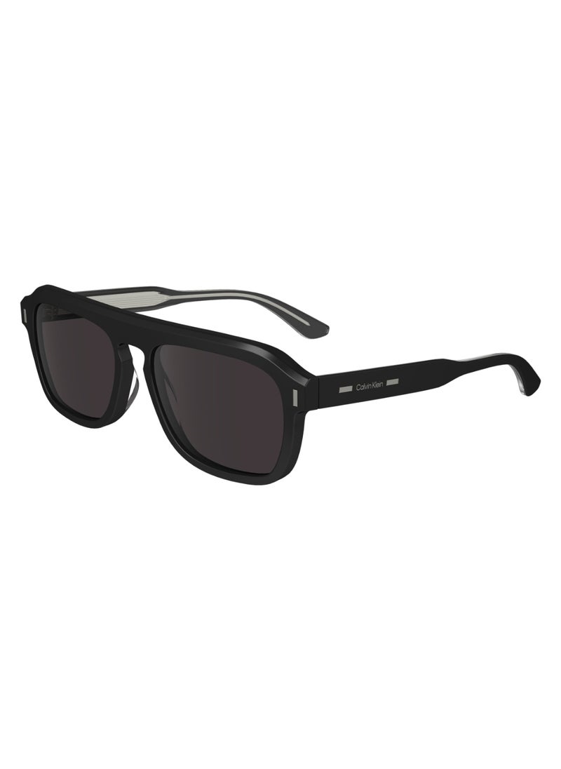 CALVIN KLEIN FULL RIM ACETATE MODIFIED RECTANGLE CALVIN KLEIN SUN CK24504S  5617 (001) BLACK  - Image 2