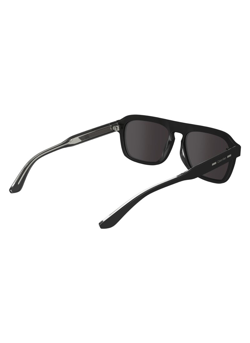 CALVIN KLEIN - FULL RIM ACETATE MODIFIED RECTANGLE CALVIN KLEIN SUN CK24504S  5617 (001) BLACK - Image 1
