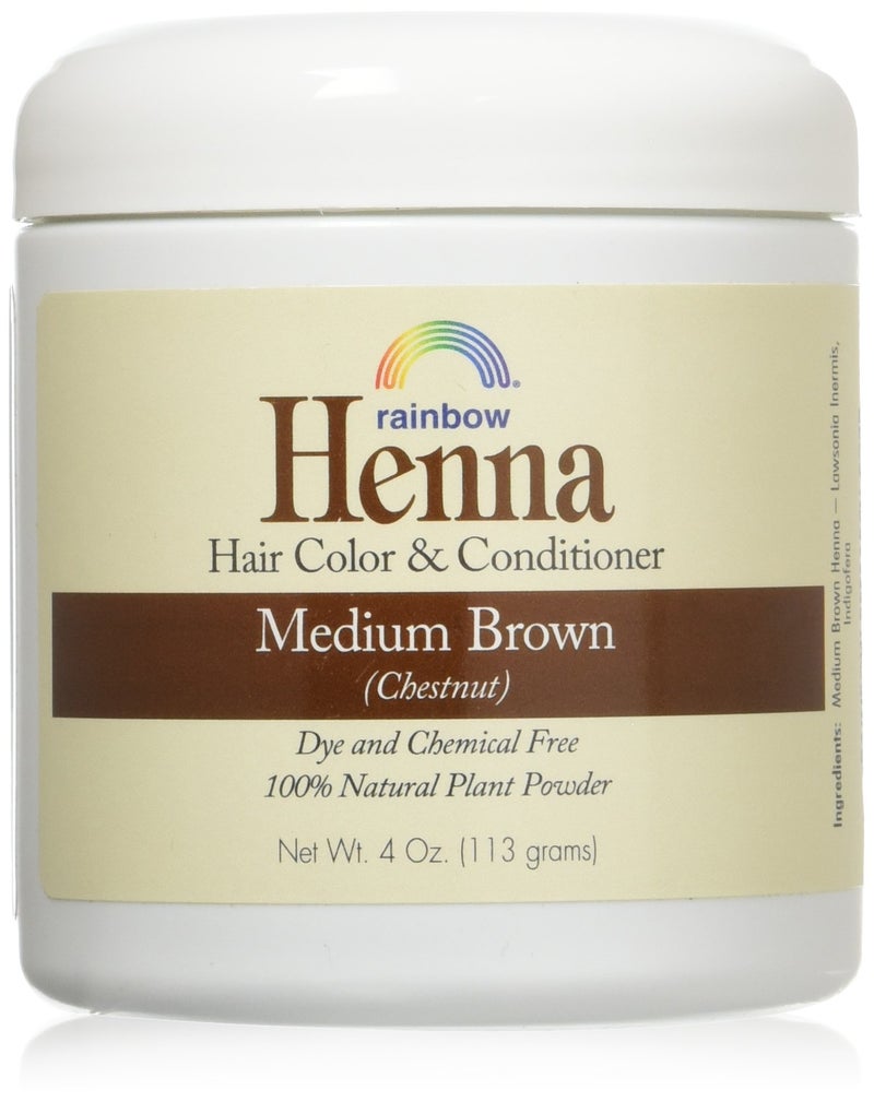 Rainbow Henna (Persian) - Med Brown (Chestnut), 4 oz (pack of 2) - Image 1