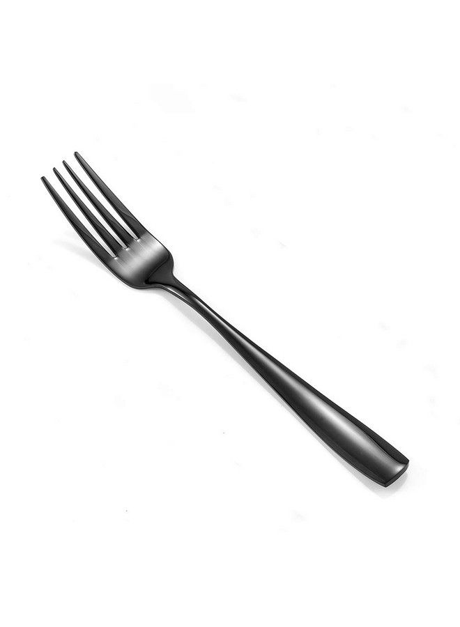 Eslite 12Piece Black Stainless Steel Dinner Forks Cutlery Forks Set8Inches - Image 1