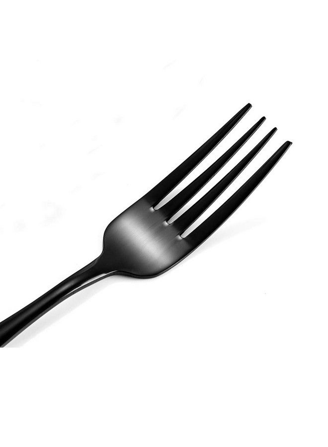 Eslite 12Piece Black Stainless Steel Dinner Forks Cutlery Forks Set8Inches - Image 3