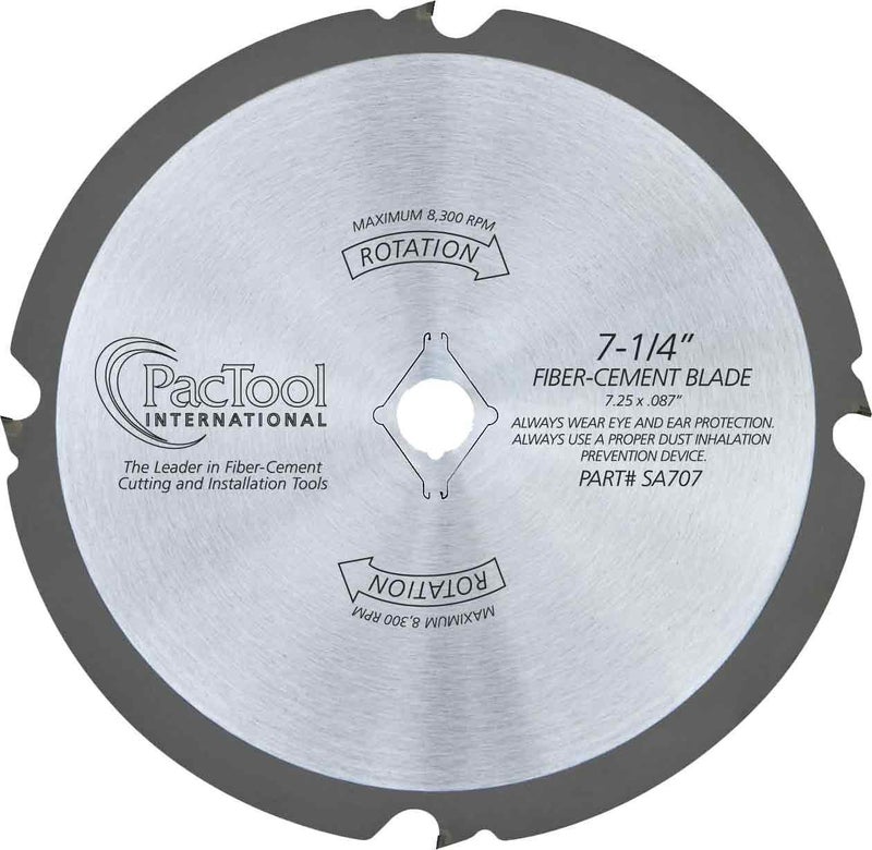 PacTool SA707 International 7-1/4 Inch Fiber Cement Saw Blade - Image 1