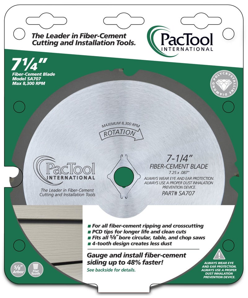 PacTool SA707 International 7-1/4 Inch Fiber Cement Saw Blade - Image 2